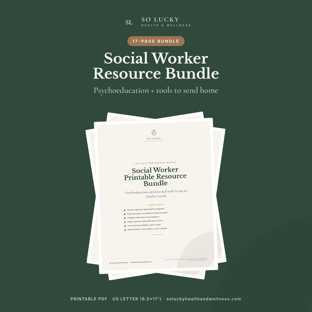 Social Worker Printable Resource Bundle