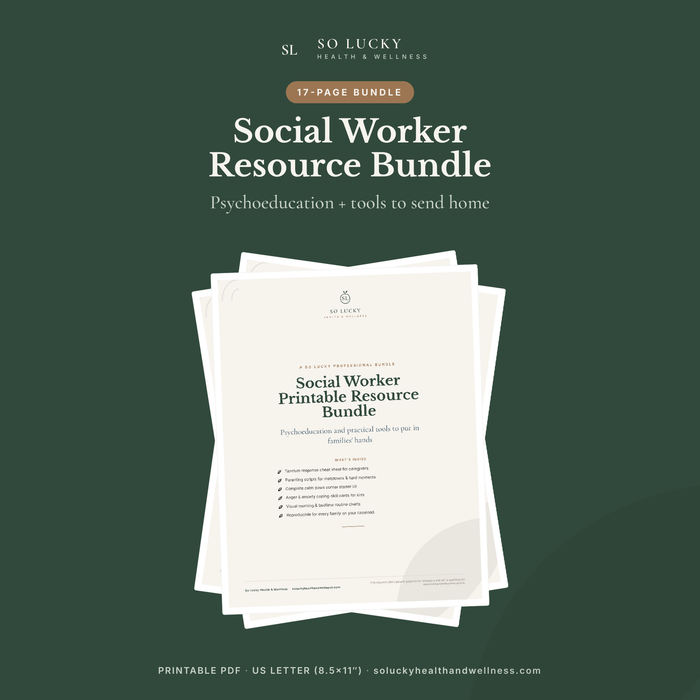 Social Worker Printable Resource Bundle